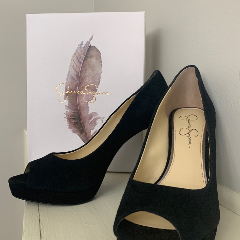 Dalyn Peep-Toe Platform Pumps by Jessica Simpson